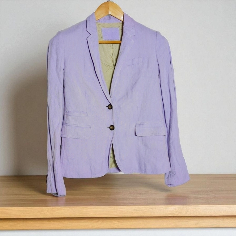 Vintage J Crew Metallic Thread Lavender Women's Blazer